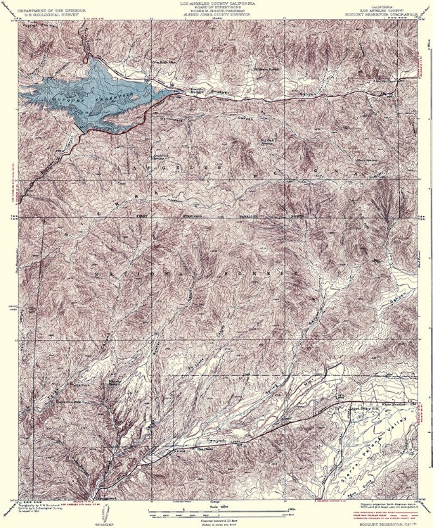 Picture of BOUQUET RESERVOIR CALIFORNIA QUAD - USGS 1937