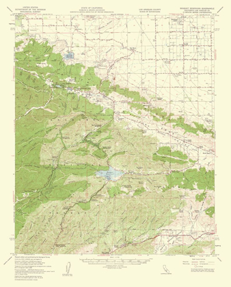 Picture of BOUQUET RESERVOIR CALIFORNIA QUAD - USGS 1960