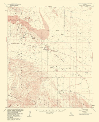 Picture of BORREGO MOUNTAIN CALIFORNIA QUAD - USGS 1961