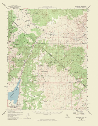 Picture of BRIDGEPORT CALIFORNIA NEVADA QUAD - USGS 1958