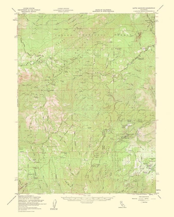 Picture of BUTTE MEADOWS CALIFORNIA QUAD - USGS 1963