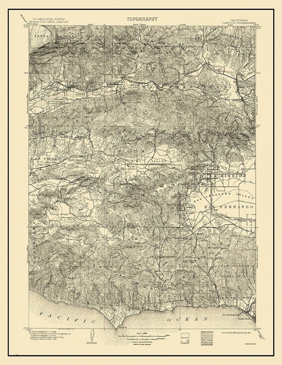 Picture of CAMULOS CALIFORNIA QUAD - USGS 1903