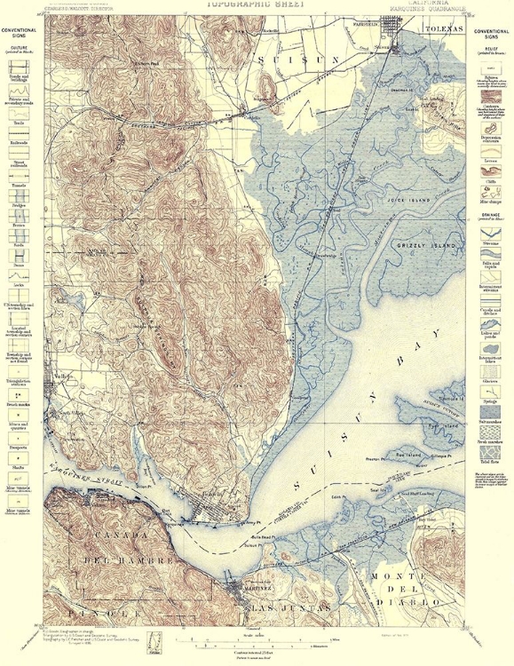 Picture of CARQUINEZ STRAIGHT CALIFORNIA QUAD - USGS 1898