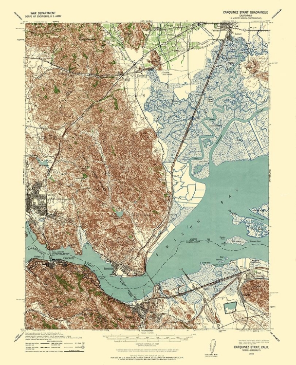 Picture of CARQUINEZ STRAIGHT CALIFORNIA - US ARMY 1940