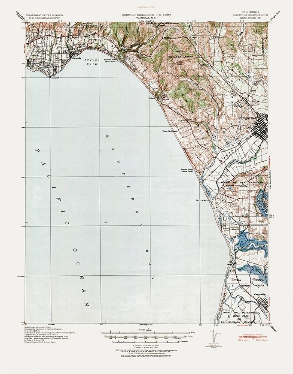 Picture of CAPITOLA CALIFORNIA QUAD - USGS 1940