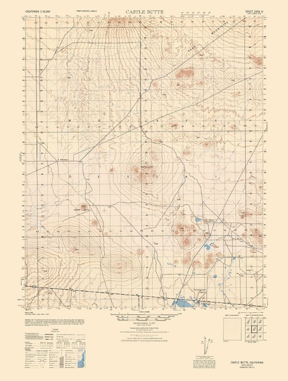 Picture of CASTLE BUTTE SHEET - US ARMY  1943