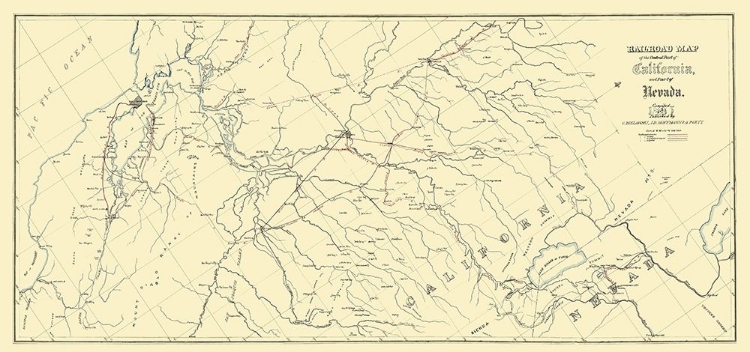 Picture of CENTRAL CALIFORNIA, PART OF NEVADA RAILROAD 1865