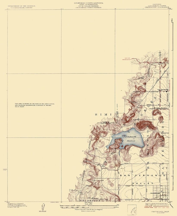 Picture of CHATSWORTH CALIFORNIA QUAD - USGS 1927