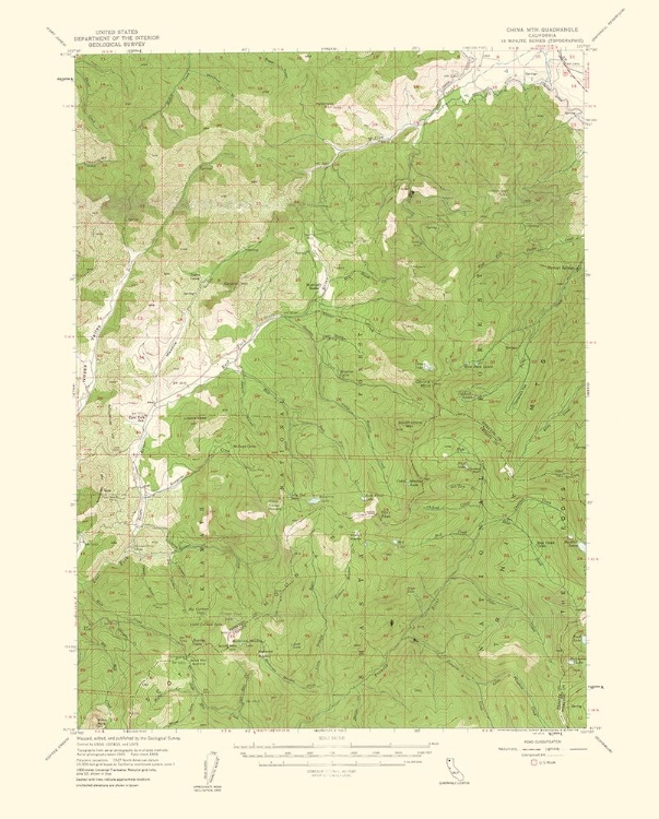 Picture of CHINA MOUNTAIN CALIFORNIA QUAD - USGS 1961