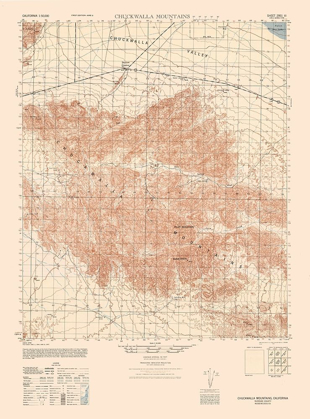 Picture of CHUCKWALLA MOUNTAINS SHEET - US ARMY  1944