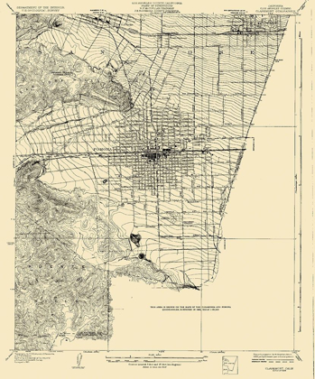 Picture of CLAREMONT CALIFORNIA QUAD - USGS 1928