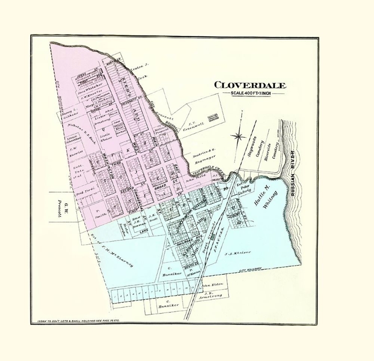 Picture of CLOVERDALE CALIFORNIA LANDOWNER - THOMPSON 1877