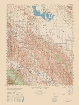 Picture of CALIENTE MOUNTAIN QUAD - USGS  1943