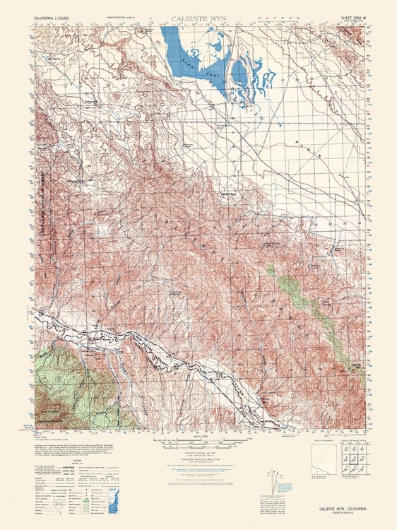 Picture of CALIENTE MOUNTAIN SHEET - US ARMY 1943