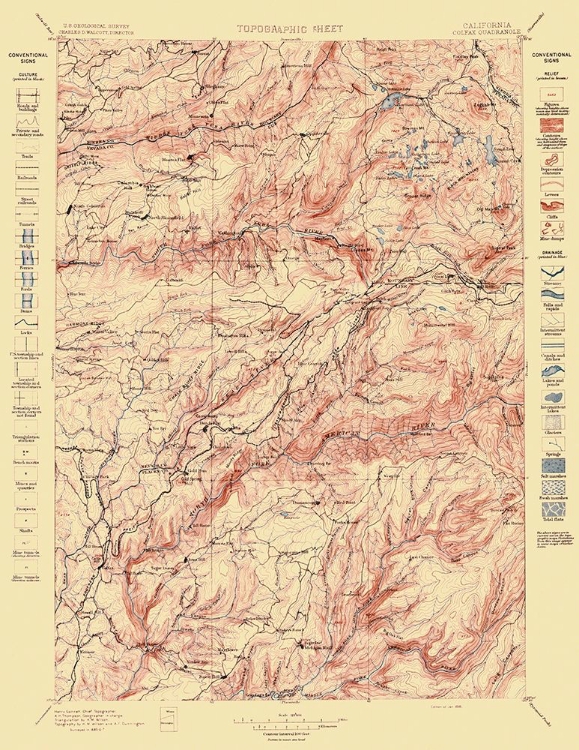 Picture of COLFAX CALIFORNIA QUAD - USGS 1898
