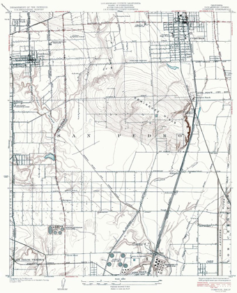 Picture of COMPTON CALIFORNIA QUAD - USGS 1924