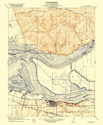 Picture of COLLINSVILLE CALIFORNIA QUAD - USGS 1918