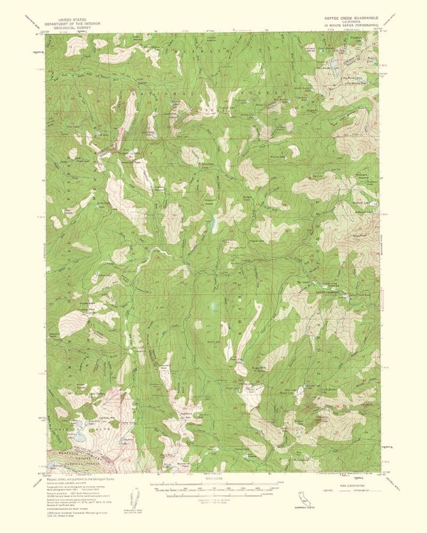 Picture of COFFEE CREEK CALIFORNIA QUAD - USGS 1960