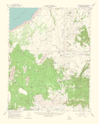 Picture of COWTRACK MOUNTAIN CALIFORNIA QUAD - USGS 1964