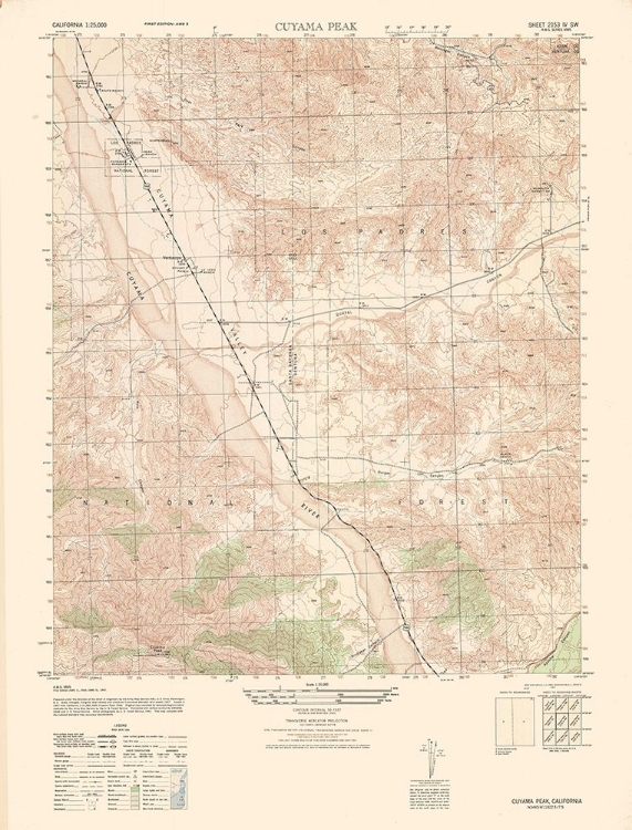 Picture of CUYAMA PEAK SHEET - US ARMY 1943