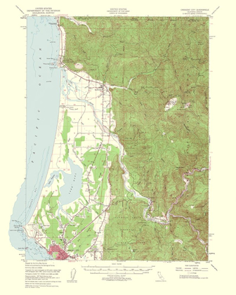 Picture of CRESCENT CITY CALIFORNIA OREGON QUAD - USGS 1962
