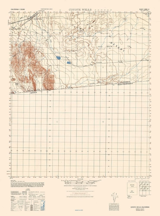 Picture of COYOTE WELLS SHEET - US ARMY 1944