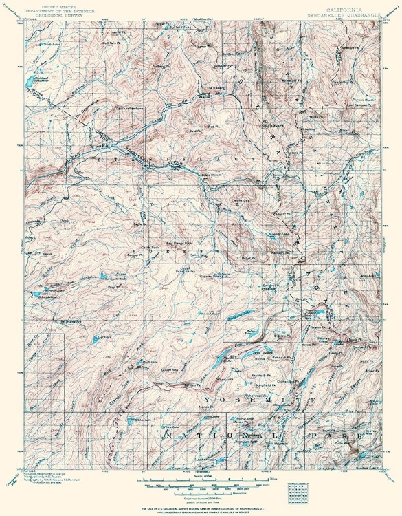 Picture of DARDANELLES CALIFORNIA QUAD - USGS 1896
