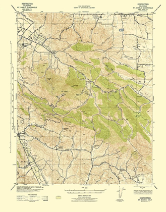 Picture of MT DIABLO CALIFORNIA QUAD - USGS 1943