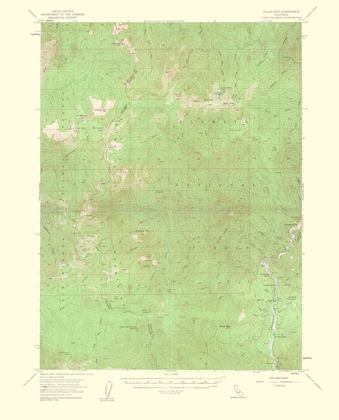 Picture of DILLON MOUNTAIN CALIFORNIA QUAD - USGS 1963