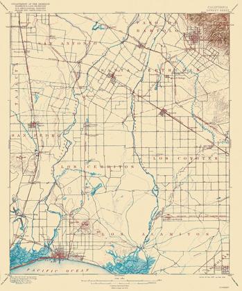 Picture of DOWNEY CALIFORNIA SHEET - USGS 1902