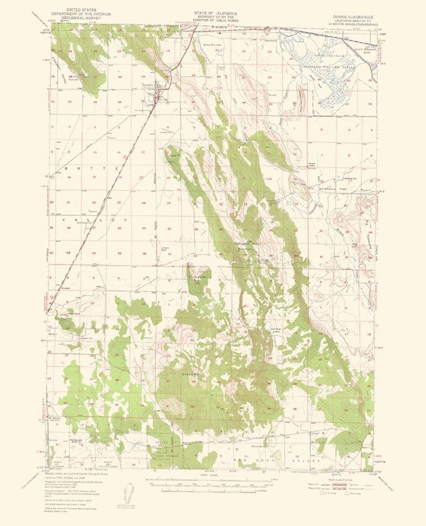 Picture of DORRIS CALIFORNIA QUAD - USGS 1950