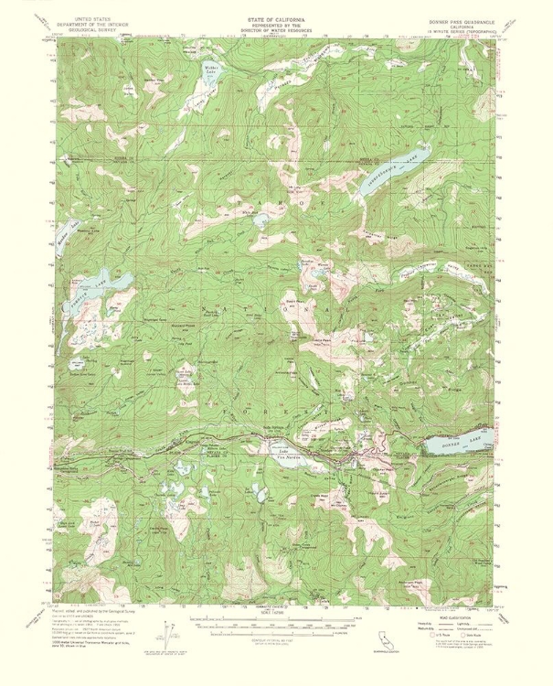 Picture of DONNER PASS CALIFORNIA QUAD - USGS 1964