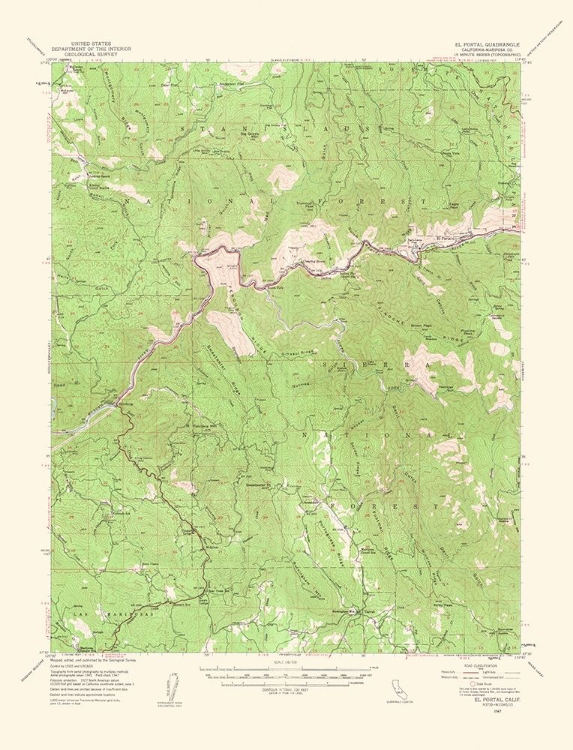 Picture of EL PORTAL CALIFORNIA QUAD - USGS 1964