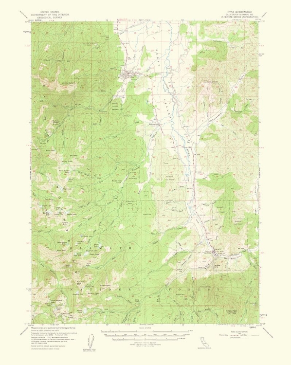 Picture of ETNA CALIFORNIA QUAD - USGS 1963