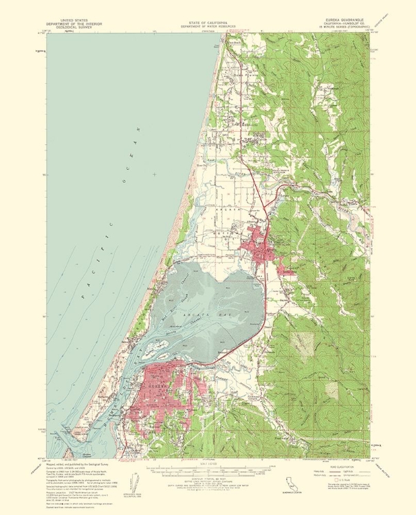 Picture of EUREKA CALIFORNIA QUAD - USGS 1961