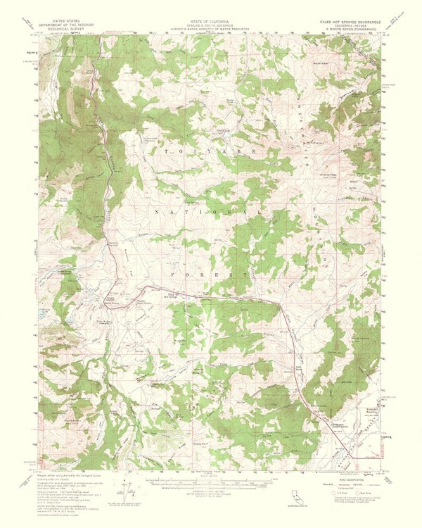 Picture of FALES HOT SPRINGS CALIFORNIA QUAD - USGS 1964