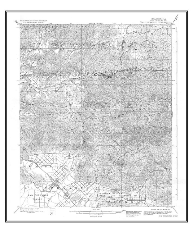 Picture of SAN FERNANDO CALIFORNIA QUAD - USGS 1900