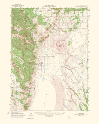 Picture of FORT BIDWELL CALIFORNIA OREGON QUAD - USGS 1964