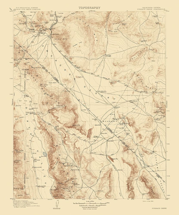 Picture of FURNACE CREEK CALIFORNIA NEVADA QUAD - USGS 1908
