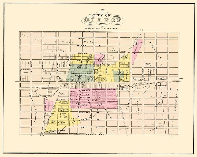Picture of GILROY CALIFORNIA LANDOWNER - THOMAS 1876
