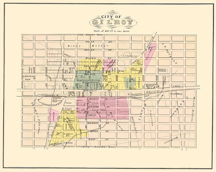 Picture of GILROY CALIFORNIA LANDOWNER - THOMAS 1876