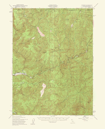 Picture of GASQUET CALIFORNIA OREGON QUAD - USGS 1951