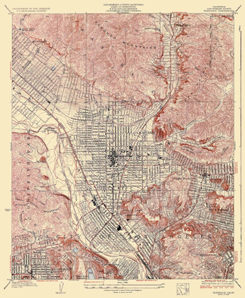 Picture of GLENDALE CALIFORNIA QUAD - USGS 1928
