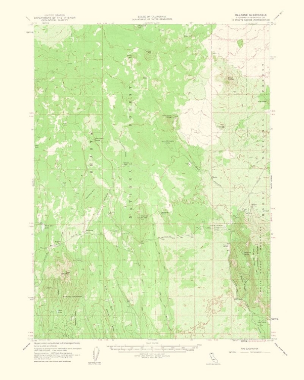 Picture of HAMBONE CALIFORNIA QUAD - USGS 1963