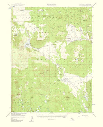 Picture of HARVEY MOUNTAIN CALIFORNIA QUAD - USGS 1961