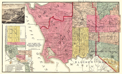 Picture of HEALDSBURG CALIFORNIA LANDOWNER - THOMPSON 1877