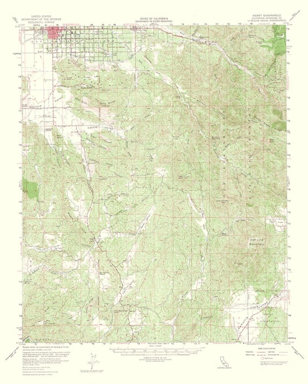 Picture of HEMET CALIFORNIA QUAD - USGS 1964