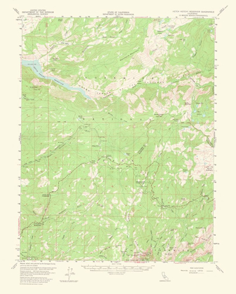 Picture of HETCH HETCHY RESERVOIR CALIFORNIA QUAD - USGS 1964