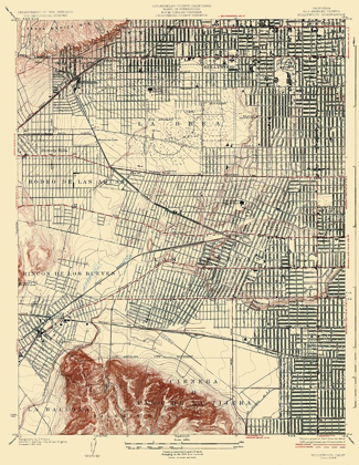 Picture of HOLLYWOOD CALIFORNIA QUAD - USGS 1926