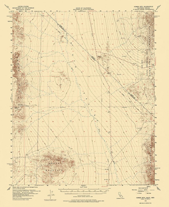 Picture of HOMER MT CALIFORNIA, NEVADA QUAD - USGS 1956